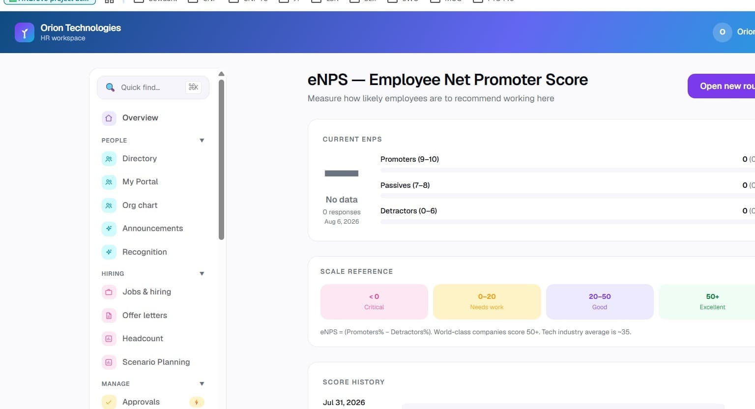 eNPS — Employee Net Promoter Score